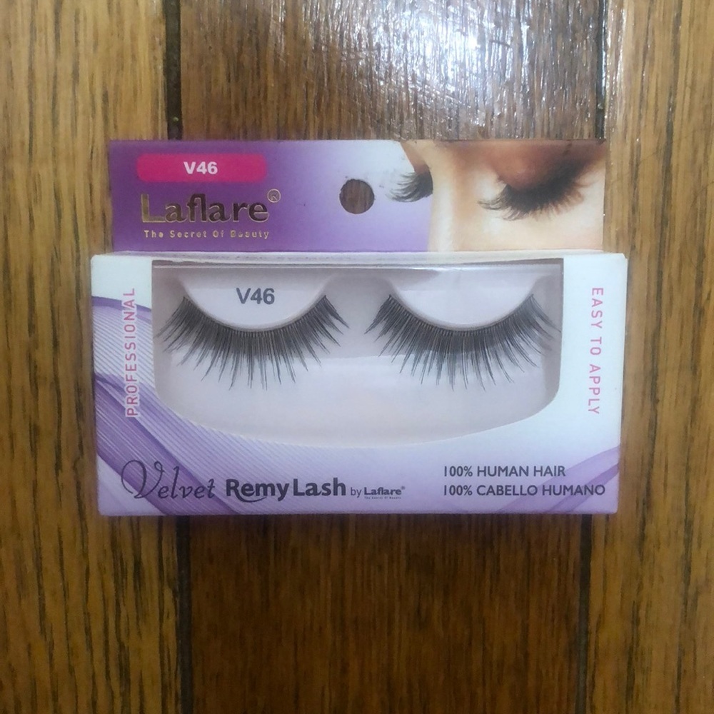 Laflare Velvet Remy Lash V46 Professional 100% Human Hair Eyelashes NIP